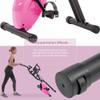 Folding Exercise Bike, Foldable Fitness Stationary Bike Machine, Upright Indoor Cycling Bike, Magnetic X-Bike with 10-Level Adjustable Resistance, Arm Bands and Backrest for Home Gym Workout (Pink) view 4