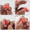 TopHomer 30 Packs Fishing Bobbers Floats Set EVA with Line Sleeve Eye-Catching Color Wave Resistant for Night Fishing Easy to Identity (Red) view 3