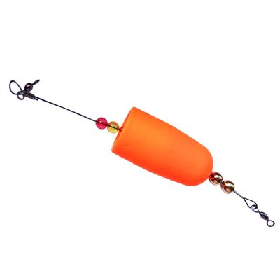 TopHomer Soft Foam Fishing Floats with Swivels for Saltwater Dishing Line, Crappie Panfish Walleyes Trout Fishing Accessories Easy to Install (Bullet Orange)