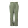 GOKKILRW Womens Linen Pants High Waisted Wide Leg Drawstring Casual Loose Fit Pants with Pockets Palazzo Boho Business Work Comfy Lightweight Vacation Beach Pants Mint Green view 3