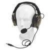 Renastar 7.0 mm Earmuffs Headphone NRR 26dB Noise Reduction Sound Pickup Hearing Protection Tactical Headset Earpro Ear Pro for Airsoft Shooting Comms(TP-120 U-174 Connector,Military Wiring,Tan) view 2