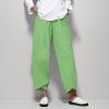 GOKKILRW Womens Linen Casual Cropped Pants Elastic Waisted Wide Leg Drawstring Lounge Loose Fit Lightweight Beach Capri Pants Summer Quick Dry Solid Hiking Yoga Capris A-Green view 2