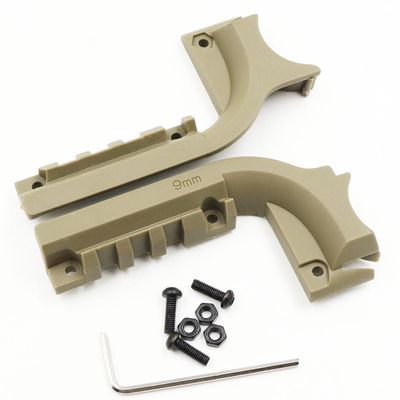 Jmtac M9 Picatinny Rail Adapter Mount, 21mm Under Rail Laser Flashlight Mount for M9, with 3 Screws, 3 Nuts, and a Hexagon Wrench (Tan)