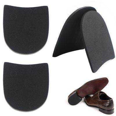 Shoes Heel Repair Rubber Pads 2 Pairs 3.5 mm Thick Extra Large Black Resistant Anti-Slip Boot Heel Replacement Soles Pad Sheets for Mens & Womens Shoes