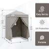 EAGLE PEAK Flex Ultra Compact 5x5 Pop-up Canopy, Sun Shelter, Changing Room, Portable Privacy Canopy Cabana for Pool, Fashion Photoshoots, or Camping, Gray view 3