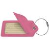 Custom Luggage Tag Personalized Your Own Text, Image, Photo, Logo Customized Travel Suitcases Labels Tags with Full Privacy Card and Stainless Steel Loop, 1 PCS PU Leather Baggage Tags, Pink view 4