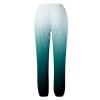 GOKKILRW Womens Linen Cropped Pants Loose Fit Gradient Summer Elastic Waist Solid Roll Up Trendy Work Beach Pull On Capris Mint Green view 3