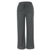 GOKKILRW Women's Linen Summer Palazzo Pants Flowy Wide Leg Beach Casual Cropped Pants Loose Fit Business Work Office Elastic Waist Lightweight Vacation Pants Dark Gray view 4