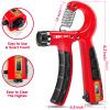 FitBeast Hand Grip Strengthener Workout Kit (5 Pack), 2 Forearm Grip Adjustable Resistance Hand Gripper, Finger Stretcher, Grip Ring & Stress Relief Grip Ball for Athletes, Crimson view 2