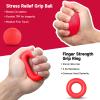 FitBeast Hand Grip Strengthener Workout Kit (5 Pack), 2 Forearm Grip Adjustable Resistance Hand Gripper, Finger Stretcher, Grip Ring & Stress Relief Grip Ball for Athletes, Crimson view 4