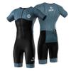 SLS3 Triathlon Suits Mens - Aerodynamic Sleeved Tri Suit Men Lightweight Trisuit with Premium FX Fabrics - 2 Pockets (Carbon Teal, Small) view 1