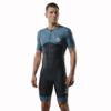 SLS3 Triathlon Suits Mens - Aerodynamic Sleeved Tri Suit Men Lightweight Trisuit with Premium FX Fabrics - 2 Pockets (Carbon Teal, Small) view 2