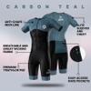 SLS3 Triathlon Suits Mens - Aerodynamic Sleeved Tri Suit Men Lightweight Trisuit with Premium FX Fabrics - 2 Pockets (Carbon Teal, Small) view 3