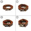 MayaCraft Full Grain Leather Replacement Strap for Handbags, Purses, Crossbody Bags, & Laptop Cases | Adjustable Shoulder Strap with Swivel Clasps | Brown, 0.6 in. Wide view 2