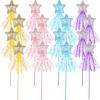 Skylety 16 Pcs Fairy Wands Star Glitter Princess Wands for Girls Kids Princess Party Favors Angel Sticks with Ribbon Costume Props for Birthday Wedding Cosplay view 1
