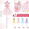 Skylety 16 Pcs Fairy Wands Star Glitter Princess Wands for Girls Kids Princess Party Favors Angel Sticks with Ribbon Costume Props for Birthday Wedding Cosplay view 2