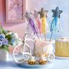 Skylety 16 Pcs Fairy Wands Star Glitter Princess Wands for Girls Kids Princess Party Favors Angel Sticks with Ribbon Costume Props for Birthday Wedding Cosplay view 3