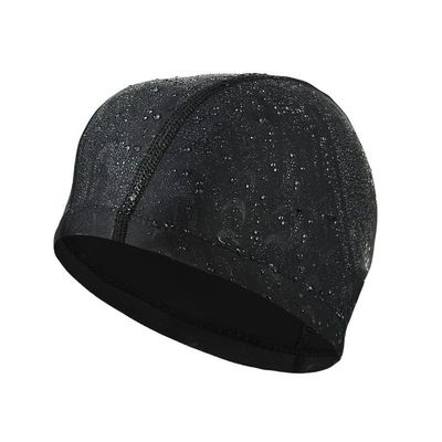 Beisto Fabric Swim Cap for Men Nylon Swim Cap Bathing Cap for Adult Swim Hat Waterproof Swim Cap for Long Hair Men Women, black