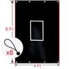 Supvision Batting Cage Backstop with Strike Zone Heavy Duty PVC Coated Oxford Fabric Vinyl Baseball Backstops with Catcher Softball Pitcher Training Equipment Aid 4 x 6 Ft 600D Rectangular view 2