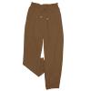 GOKKILRW Linen Pants for Women Casual Loose Elastic High Waisted Drawstring Solid Straight Leg Cotton Work Cropped Cinch Pants Khaki view 4