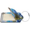 Custom Luggage Tag Personalized Your Own Text, Image, Photo, Logo Customized Travel Suitcases Labels Tags with Full Privacy Card and Stainless Steel Loop, 1 PCS PU Leather Baggage Tags, Palm Tree view 2