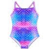Girls Swimsuit Pink Blue Mermaid Scale Bathing Suits Swimwear for 9-10 Years Old Kids Hawaii Holiday Summer Surfing view 1