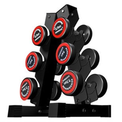 105kg Dumbbell Weight Set with Rack, 6 Pairs - Pure Steel Rubber Dumbbells For Home Gym Muscle Building, Strength Building and Full Body Workout