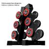 105kg Dumbbell Weight Set with Rack, 6 Pairs - Pure Steel Rubber Dumbbells For Home Gym Muscle Building, Strength Building and Full Body Workout view 2