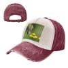 Beautiful Glowing Butterfly 1 Stylish Faded Denim Baseball Cap-Vintage Washed Hat,Adding A Vintage Touch to Your Outfit view 2