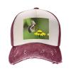 Beautiful Glowing Butterfly 1 Stylish Faded Denim Baseball Cap-Vintage Washed Hat,Adding A Vintage Touch to Your Outfit view 3
