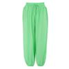 GOKKILRW Women Loose Pants Plus Size Drawstring Waist Wide Leg Palazzo Linen Yoga Harem Pants Elastic Waist Flowy Boho Lounge Beach Traveling Pants Green view 3