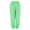 GOKKILRW Women Loose Pants Plus Size Drawstring Waist Wide Leg Palazzo Linen Yoga Harem Pants Elastic Waist Flowy Boho Lounge Beach Traveling Pants Green view 4