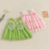 Baby Girls Tutu Dress Summer Sleeveless Backless Princess Birthday Party Dresses Floral Fruit Tulle Sundress 1-4Y (Pink Butterfly, 12-18 Months) view 2
