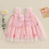 Baby Girls Tutu Dress Summer Sleeveless Backless Princess Birthday Party Dresses Floral Fruit Tulle Sundress 1-4Y (Pink Butterfly, 12-18 Months) view 3