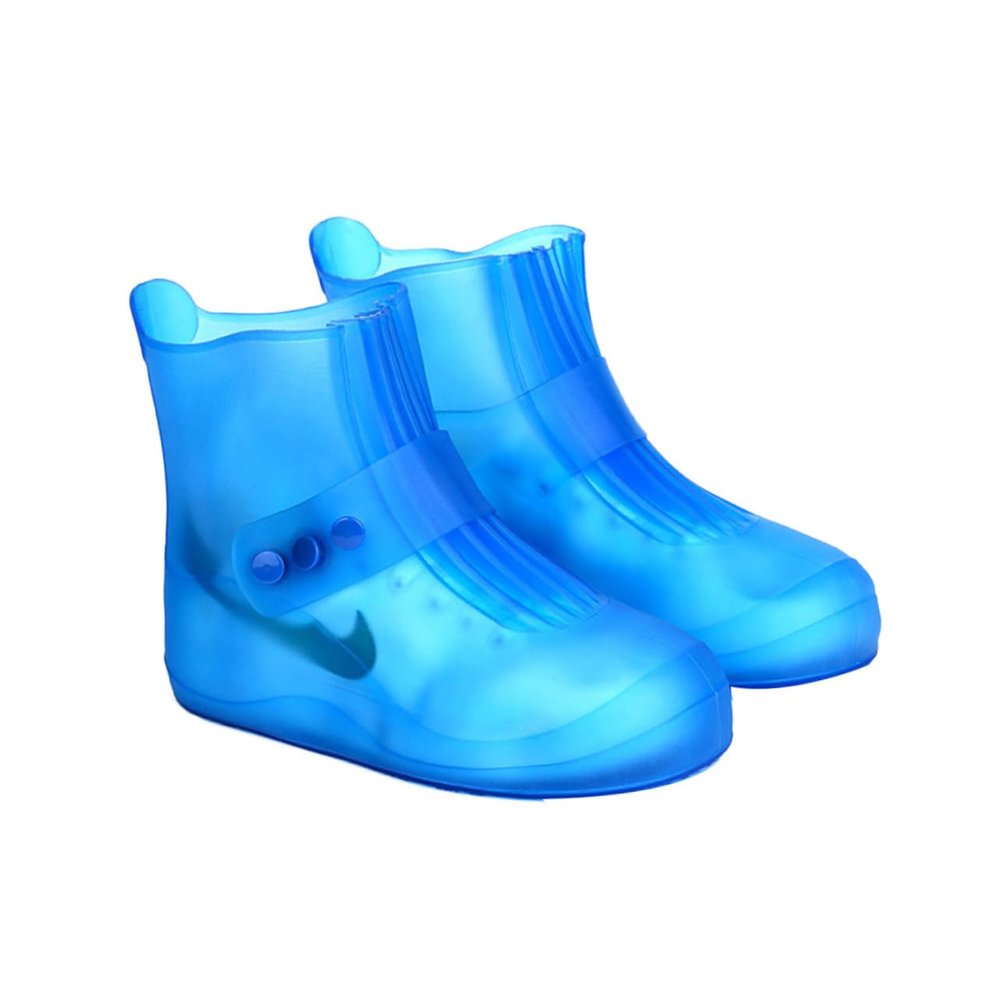 jojofuny 1pair Non-slip Shoe Covers for Men and Women Wear-resistant Rain Overshoes for Outdoor Activities Blue