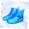 jojofuny 1pair Non-slip Shoe Covers for Men and Women Wear-resistant Rain Overshoes for Outdoor Activities Blue view 2