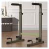 Dip Station Heavy Duty Dip Stand Adjustable Multifunction Dip Bar 440LBS Loading Capacity, Parallel Bars for Home Gym Workout, Calisthenics, Gymnastics, Strength Training, 69.5x70x127.8cm, Gray
