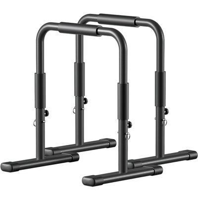 Dip Station, Dip Stand, Heavy Duty Steel Parallel Bars Adjustable Dip Bar 440LBS Loading Capacity for Home Workout Calisthenics Strength Training, 70.5x52x102cm, Black