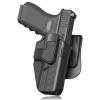 Fit with Glock 17 19 19x 31 32 44 45(Gen1-5) Holster and 22 23 (Gen1-4),Level II Retention Outside Waistband for G17 G19 G22 G31 G32,OWB Holster with Paddle Right Hand Retention/60 Adjustable view 1