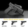 Fit with Glock 17 19 19x 31 32 44 45(Gen1-5) Holster and 22 23 (Gen1-4),Level II Retention Outside Waistband for G17 G19 G22 G31 G32,OWB Holster with Paddle Right Hand Retention/60 Adjustable view 2