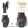 Fit with Glock 17 19 19x 31 32 44 45(Gen1-5) Holster and 22 23 (Gen1-4),Level II Retention Outside Waistband for G17 G19 G22 G31 G32,OWB Holster with Paddle Right Hand Retention/60 Adjustable view 3