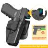 Fit with Glock 17 19 19x 31 32 44 45(Gen1-5) Holster and 22 23 (Gen1-4),Level II Retention Outside Waistband for G17 G19 G22 G31 G32,OWB Holster with Paddle Right Hand Retention/60 Adjustable view 4