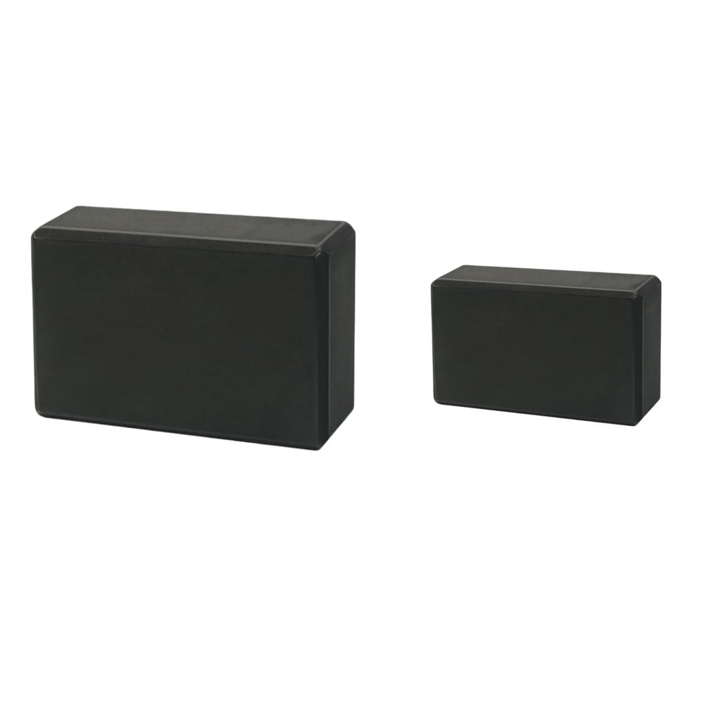 Kenhihi Yoga Block - Unsupported Latex Eva foam - Soft non slip surface with bevel for yoga, pilates, meditation - Yoga accessories for stability, balance and deep stretching (black-2 Pack)