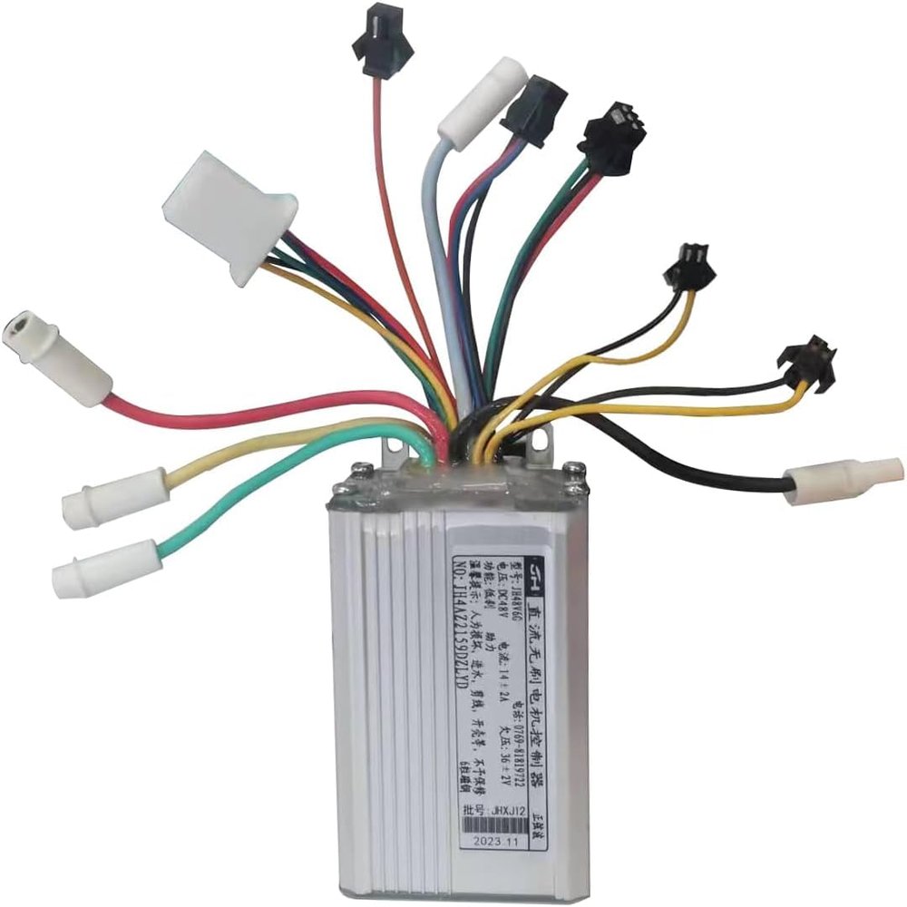 Electric Bicycle Controller, JH4AZ2159DZLYD DC48V 14A Brushless Motor Controller for Electric Bicycle, E-Bike Scooter Electric Scooter 48V Ebike Controller