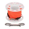 JOROBURO Finger Spool, Stainless Steel Plastic Lightweight Spool Reel with Double End Snap, 15M Wreck Diving Kit for Wreck Scuba Diving Accessories Cave Wreck Exploration view 1