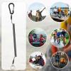 Retractable Coiled Lanyard, 3 PCS Heavy Duty Steel Wire Coiled Key Lanyard with Aluminium Alloy Clip and Key Rings Kayak Fishing Safety Lanyards Clips Hand Tool for Pliers Boating view 3