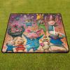 AQUNNEW Luxury Outdoor Picnic Blanket Extra-Large Waterproof Foldable Beach Mat Ideal for Picnics, Beaches and Outdoor Adventures Durable Picnic Mat Pig view 2