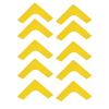 10 PCS Tennis Court Line Boundary Markers, Right Angle Plane Landmark Court Marker,Spot Markers, Label Sticker, Floor Marking Tape for Football Badminton Activities Games Floor Stickers Tape(Yellow) view 1