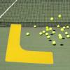 10 PCS Tennis Court Line Boundary Markers, Right Angle Plane Landmark Court Marker,Spot Markers, Label Sticker, Floor Marking Tape for Football Badminton Activities Games Floor Stickers Tape(Yellow) view 2