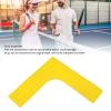 10 PCS Tennis Court Line Boundary Markers, Right Angle Plane Landmark Court Marker,Spot Markers, Label Sticker, Floor Marking Tape for Football Badminton Activities Games Floor Stickers Tape(Yellow) view 3